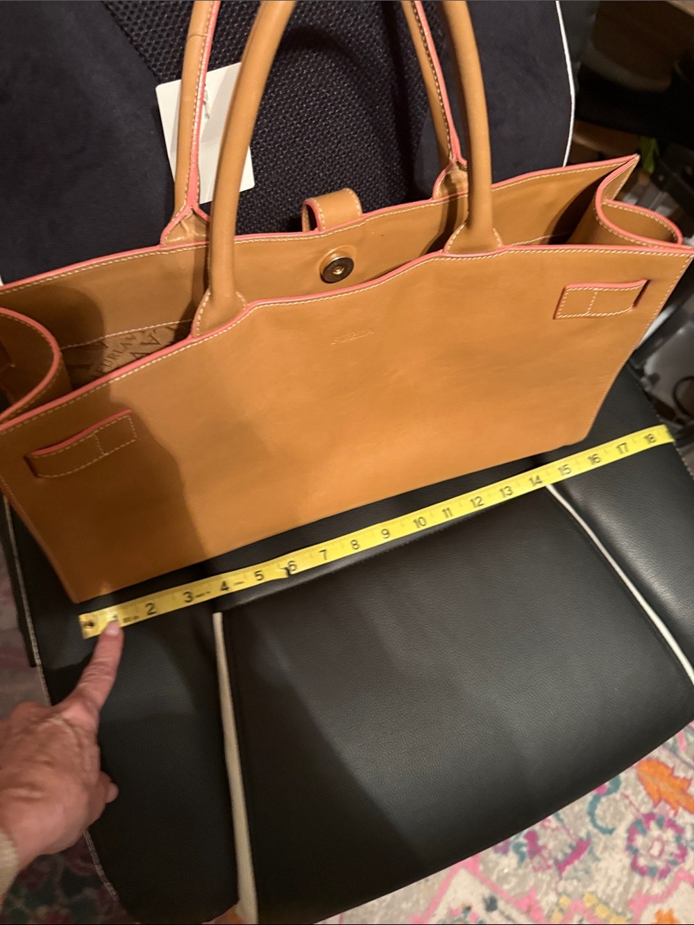 Furla Italian Leather Satchel - Picture 8 of 10